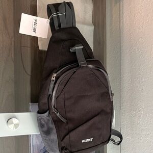 64FREE Men's Black Sling Backpack
